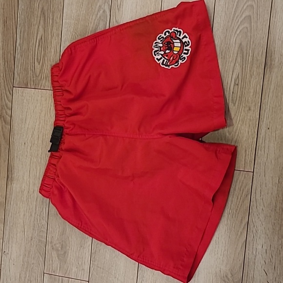 RANSOM Clothing Red Belted Devil Logo USA Sz S Mens Athletic Casual Skate Shorts - Picture 1 of 6